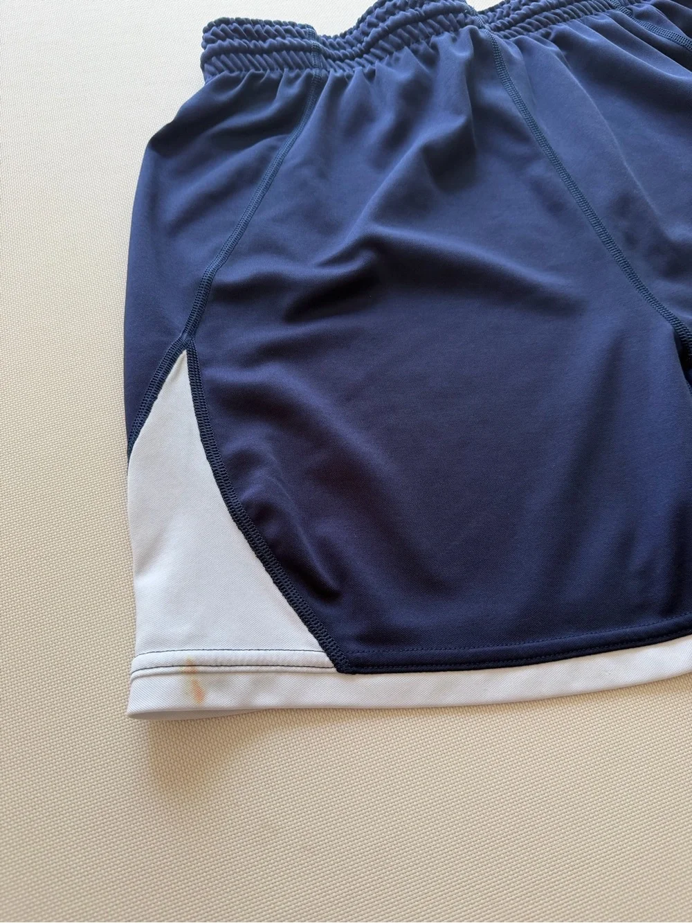 Nike Dri-Fit Navy Athletic Shorts with White Accents size L